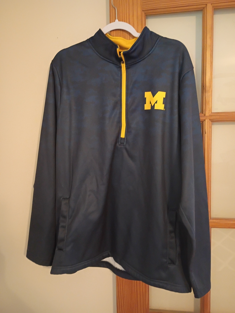 Colosseum Navy and Yellow University Quarter-Zip Pullover